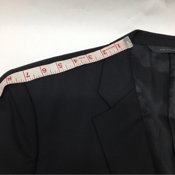 Loro Piana John Notdstrom 100% Wool Suit Jacket Blazer Black 46R - Picture 13 of 17